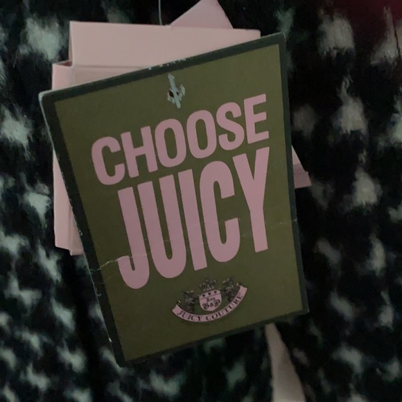 vintage jUicy couture montaigne houndstooth pea coat jacket size XL New - Picture 4 of 6